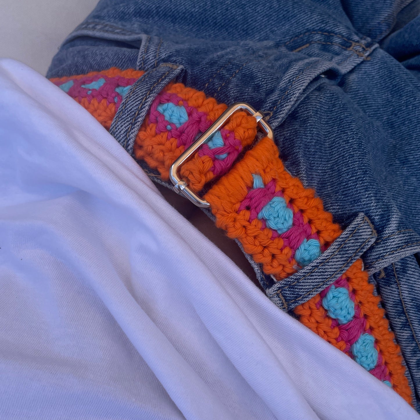 FUNNY CROCHET BELT ORANGE